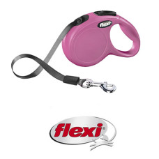Trela Flexi New Classic Compact Rosa